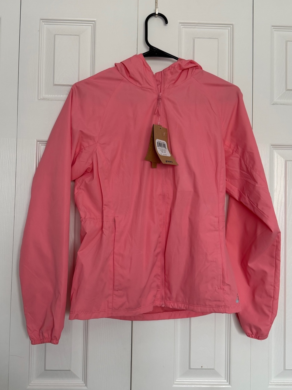 Asics Coral Pink Hooded Wind Jacket